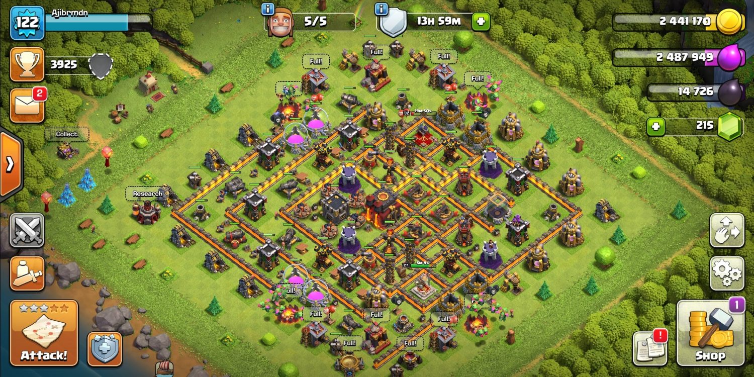 clash of clans modded accounts